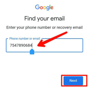 Find mobile number by Gmail ID